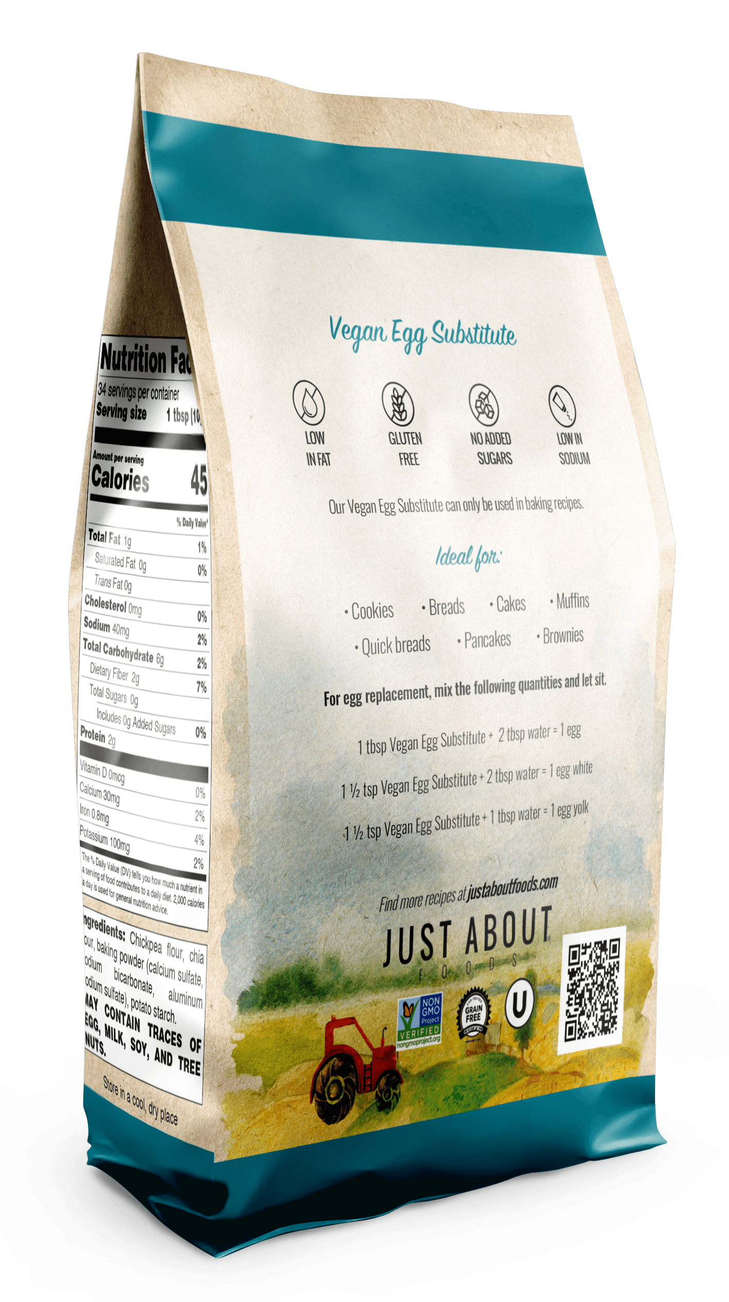 Just About Foods Vegan Egg Substitute 12 oz (340 g)