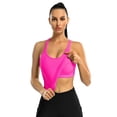 thumbnail image 4 of Charmo Women's Scoop Neck Ribbed Tank Tops Slim Straps Cropped Tops Built in Bra, 4 of 5