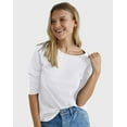 thumbnail image 5 of Hanes Women's T-Shirt Raglan Sleeve Tee Stretch Cotton Plain 6 Colors sz S-2XL, 5 of 5