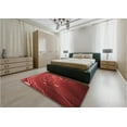 thumbnail image 5 of Ahgly Company Machine Washable Indoor Square Transitional Lava Red Area Rugs, 5' Square, 5 of 7