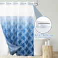 thumbnail image 3 of Dznils Cortina Shower sin Gancho con Forro a Presión, Cortina de Baño de Tela, Azul y Blanco, 72" x 74", 3 of 11