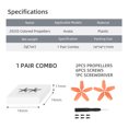 thumbnail image 4 of 2 uds Drone Wing Fans piezas de repuesto plástico Wing Fan Props Kits para DJI Avata Tmvgtek libre de BPA, 4 of 9