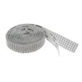 thumbnail image 3 of Abbracc 1 Roll 5 Row Rhinestone Ribbon Diamond Mesh Wrap Roll DIY Craft White, 3 of 9