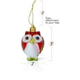 thumbnail image 6 of Ornativity Glitter Christmas Owl Ornaments - Snowy Glitter White and Red Animal Owls Christmas Tree Ornament Decorations - 4 Birds, 6 of 7