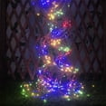 thumbnail image 4 of Guirnalda de luces LED con forma de cascada solar para exteriores, adornos navideños 2024, guirnalda de luces LED impermeables para árbol de Navidad, 4 of 5