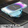 thumbnail image 2 of Magnetic Phone Case for iPhone 14 Pro Max Compatible with MagSafe, Military Grade Drop Tested with 360 Ring Metal Kickstand Clear Cover Case for iPhone 14 Pro Max XZ Purple, 2 of 10