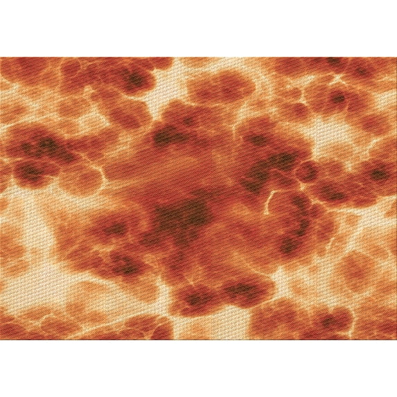 Ahgly Company Indoor Rectangle Patterned Carrot Orange Area Rugs, 8' x 12'