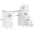 thumbnail image 3 of BarberPub Manicure Table with Electric Dust Collector, Nail Desk with Shelves, Drawers, 3 of 9