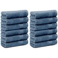 thumbnail image 4 of Resort Collection Soft Washcloth Face & Body Towel Set | 12x12 Luxury Hotel Plush & Absorbent Cotton Wash Clothes [12 Pack, Blue], 4 of 5