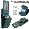 thumbnail image 4 of Crossbody Wallet Case Compatible for iPhone 16e, RFID Blocking Protective Purse Case Cover with Card Slots Holder Kickstand Shoulder Strap Lanyard Magnetic Closure 6.1 Inch, Green, 4 of 8