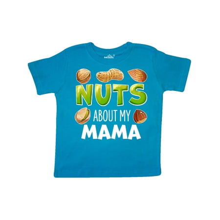 

Inktastic Nuts About My Mama Peanut Almond Pistachio Gift Toddler Boy or Toddler Girl T-Shirt