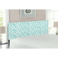 thumbnail image 2 of Flower Headboard, Pattern with Flower Stems Blooming Springtime Simple Design Art Print, Upholstered Decorative Metal Bed Headboard with Memory Foam, Full Size, Pale Blue Teal White, by Ambesonne, 2 of 4