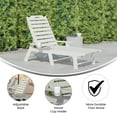 thumbnail image 3 of Flash Furniture Monterey Adjustable Adirondack Lounger with Cup Holder- All-Weather Indoor/Outdoor HDPE Lounge Chair in White, 3 of 12