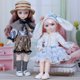 thumbnail image 4 of Traje de ropa de muñeca de 28cm, falda Bjd con sombrero/tocado para muñeca de princesa de 12 pulgadas, accesorios de vestir, 1/6, 4 of 5
