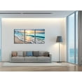 thumbnail image 2 of FCCUYE 3 Panels Blue Beach Sunrise White Wave Pictures Painting on Canvas Wall Art Modern Stretched Seascape Canvas Prints Seaview Landscape Artwork for Home Office Decorations, 2 of 7