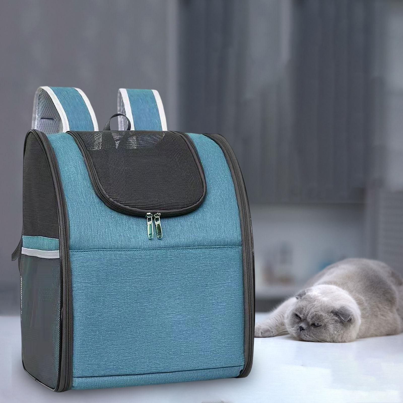 Fzaqwen Pet Carrier Backpack Travel Bag for Small Dogs Cats Carrier Backpacks for Animal Blue