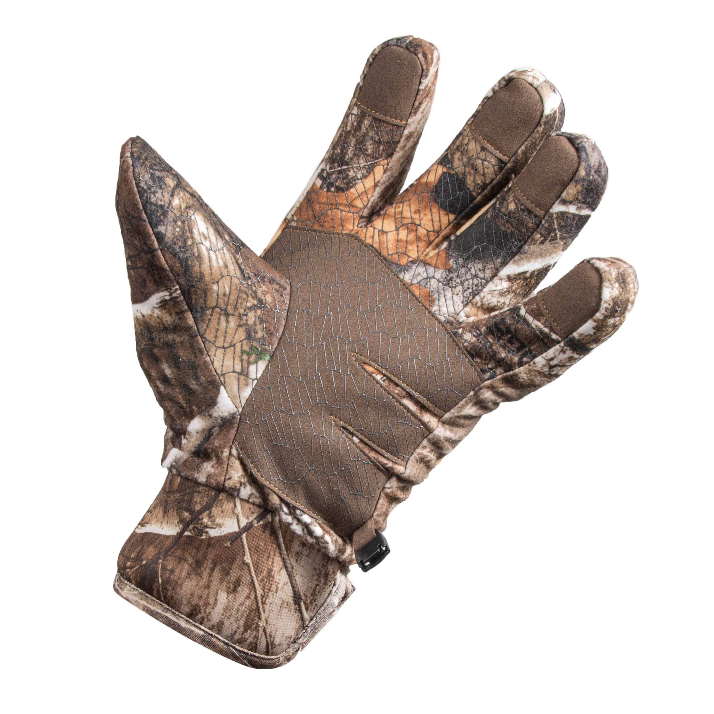 Mens WATERPROOF Scent Control Realtree EDGE Heavy Weight Winter Gloves Camo Deer 