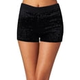 thumbnail image 1 of Shorts à Sequins pour Femmes Polyester Spandex Brillant pour Décontracté et Fête, 1 of 4