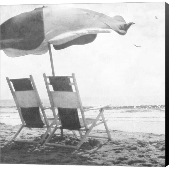 Great Art Now Sea For Two BW Crop by Debra Van Swearingen, Canvas Wall Art, 24W x 24H