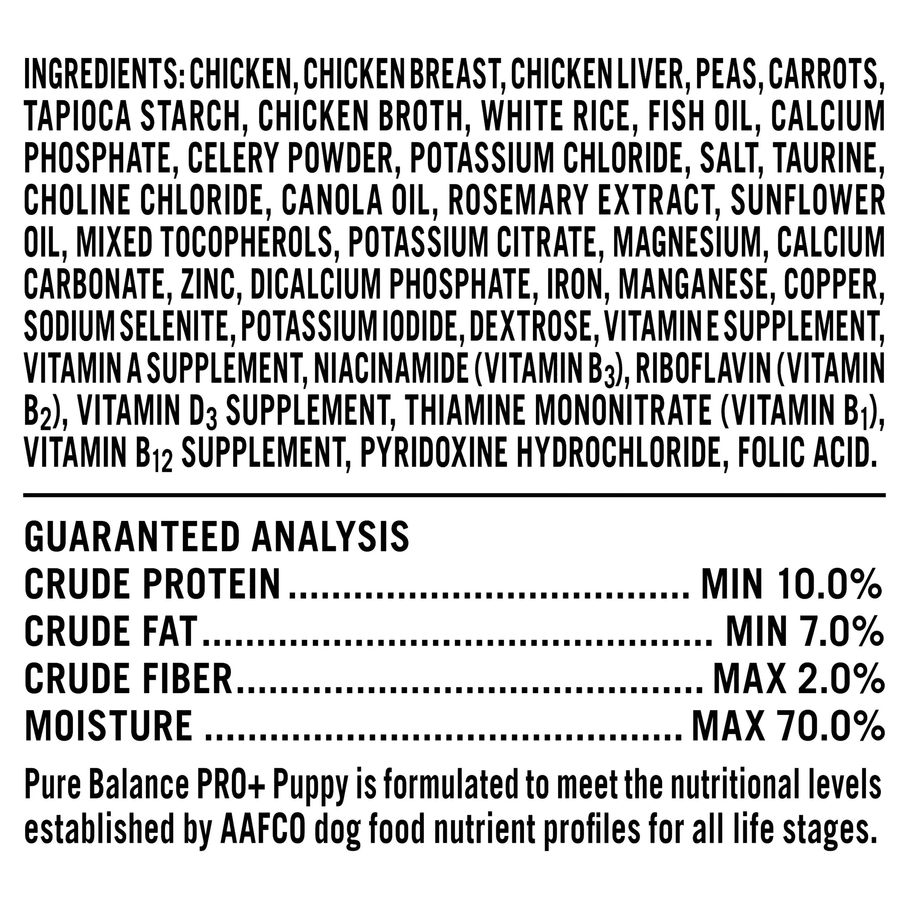(6 pack) Pure Balance Pro+ Fresh Puppy Food, Chicken with Rice Recipe, 24 oz