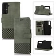 thumbnail image 1 of TECH CIRCLE Wallet Phone Case for Samsung Galaxy S21 FE,Shockproof Magnetic Flip Kickstand RFID Blocking Card Cash Slots Protective Cover with Hand Strap,Green, 1 of 6