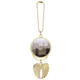thumbnail image 1 of Forest Morning Grassland Fog Sun Car Keychain Angel Wing Pendant, 1 of 4