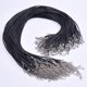 thumbnail image 5 of Wholesale Braided Rope Chain Black Leather Rope Handmade Necklaces For Women Men Jewelry Neck Decor Lobster Clasp String Cord, 5 of 5