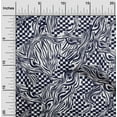 thumbnail image 2 of oneOone Rayon Dark Blue Fabric Abstracts Fabric For Sewing Printed Craft Fabric By The Yard 56 Inch Wide, 2 of 4
