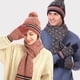 thumbnail image 2 of Guardurnaity Conjunto de bufanda Sombrero de invierno Guantes cálidos Acrílico Diseño engrosado Multifuncional Cabeza Cuello Manos Linda Suavidad Sombreros Tipo 1, 2 of 6