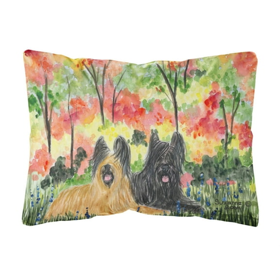 Carolines Treasures SS8045PW1216 12 x 16 in. Briard Decorative Indoor & Outdoor Fabric Pillow