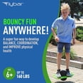 thumbnail image 7 of Flybar Pogo Trick Ball for Kids, Balance Bounce Board Toy, Textured Anti-Slip Deck For Secure Jumping, Indoor & Outdoor Toy For Boys & Girls, Supports Up To 160 Lbs, Includes Hand Pump, Green Mean, 7 of 7