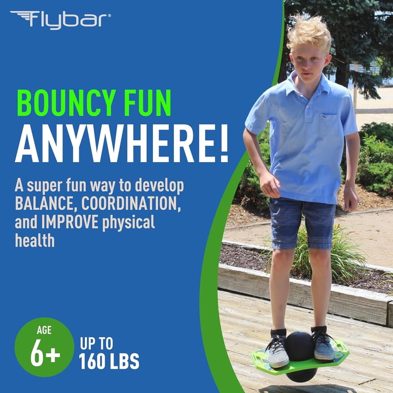 Flybar Pogo Trick Ball Green, Anti-Slip Deck, 160 Lb Capacity photo 6