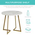 thumbnail image 3 of VECELO 31.5" Round Dining Table with Metal Legs for Kitchen Living Room Coffee Table Bristro Table, White, 3 of 7