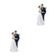 thumbnail image 3 of Billuyoard Pastel Decoración Muñecas Novia Novio Resina Casarse Estatuilla Soporte de boda Type2 NO2, 3 of 6