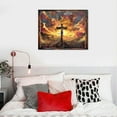 thumbnail image 5 of Nawypu Christian Three Crosses Painting Canvas Print Wall Art Home Decor Bedroom Living Room Office Farmhouse (1, Three Crosses), 5 of 6