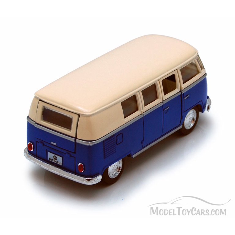 1962 Volkswagen Classical Bus, Blue - Kinsmart 5377D - 1/32 scale