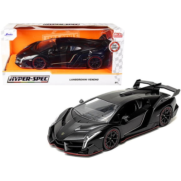 Jada 1/24 Lamborghini Veneno Matt Black "Hyper-Spec" (JAD33615)