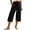 Black, variant on GEWSEY Women Work Pants Comfy Relaxed Loose Wide Leg Trousers Elastic Stretch High Rise 7/8 Length Slacks Pants Solid Asymmetrical Cropped Trousers for Lady Dance Clubs Black for Size XXL