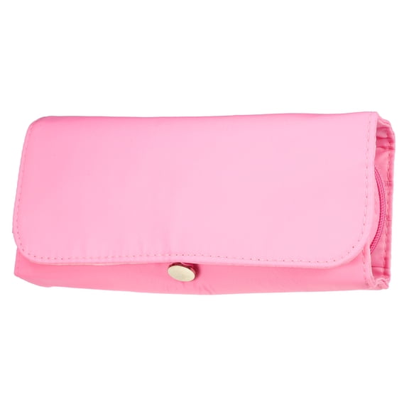 Unique Bargains 1 Pcs Travel Makeup Bag Makeup Brush Holder Portable Makeup Organizer Bag Waterproof Pink