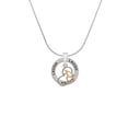 thumbnail image 2 of Delight Jewelry Silvertone Runner Silhouette in Heart Laugh Ring Charm Necklace, 18", 2 of 4
