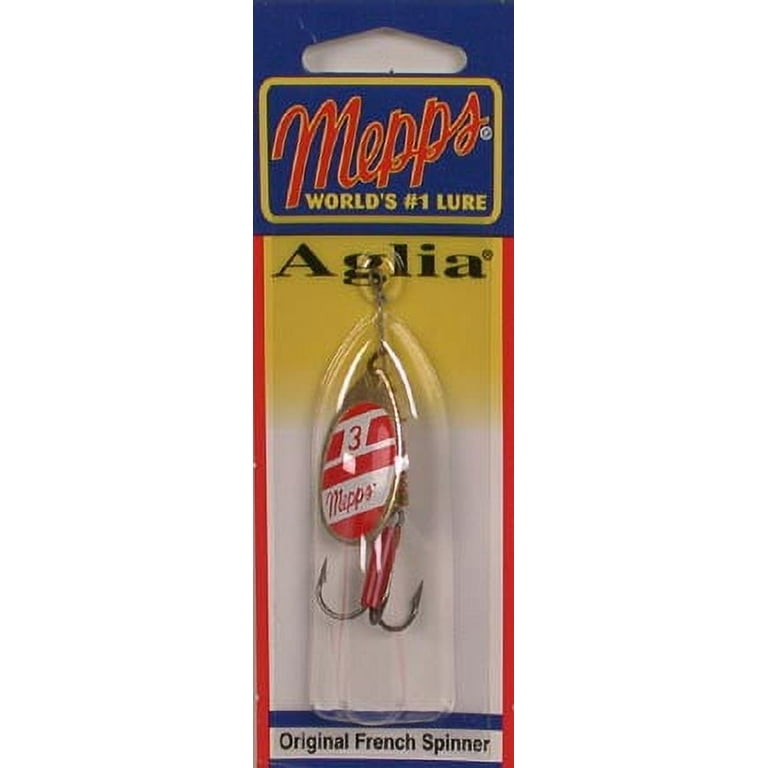 Mepps Plain Aglia Spinner Gold/Red/White; 1/4 oz.