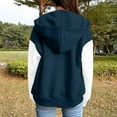 thumbnail image 5 of Chiccall Women's Hoodie Casual Fleece Colorblock Drawstring Hooded Sweatshirts Loose Comfy Full Zip Jacket Outwears with Pockets, 5 of 6
