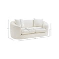 thumbnail image 3 of Meridian Furniture Penelope Cream Chenille Fabric Loveseat, 3 of 15