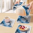 thumbnail image 5 of Blue Marble Pot Holders for Kitchen Heatproof Potholder, 4 Pack Modern Gray Golden Abstract Gradient Art Hot Pads Multipurpose Oven Pads Cloth Potholders Trivet for Cooking and Baking, 5 of 8