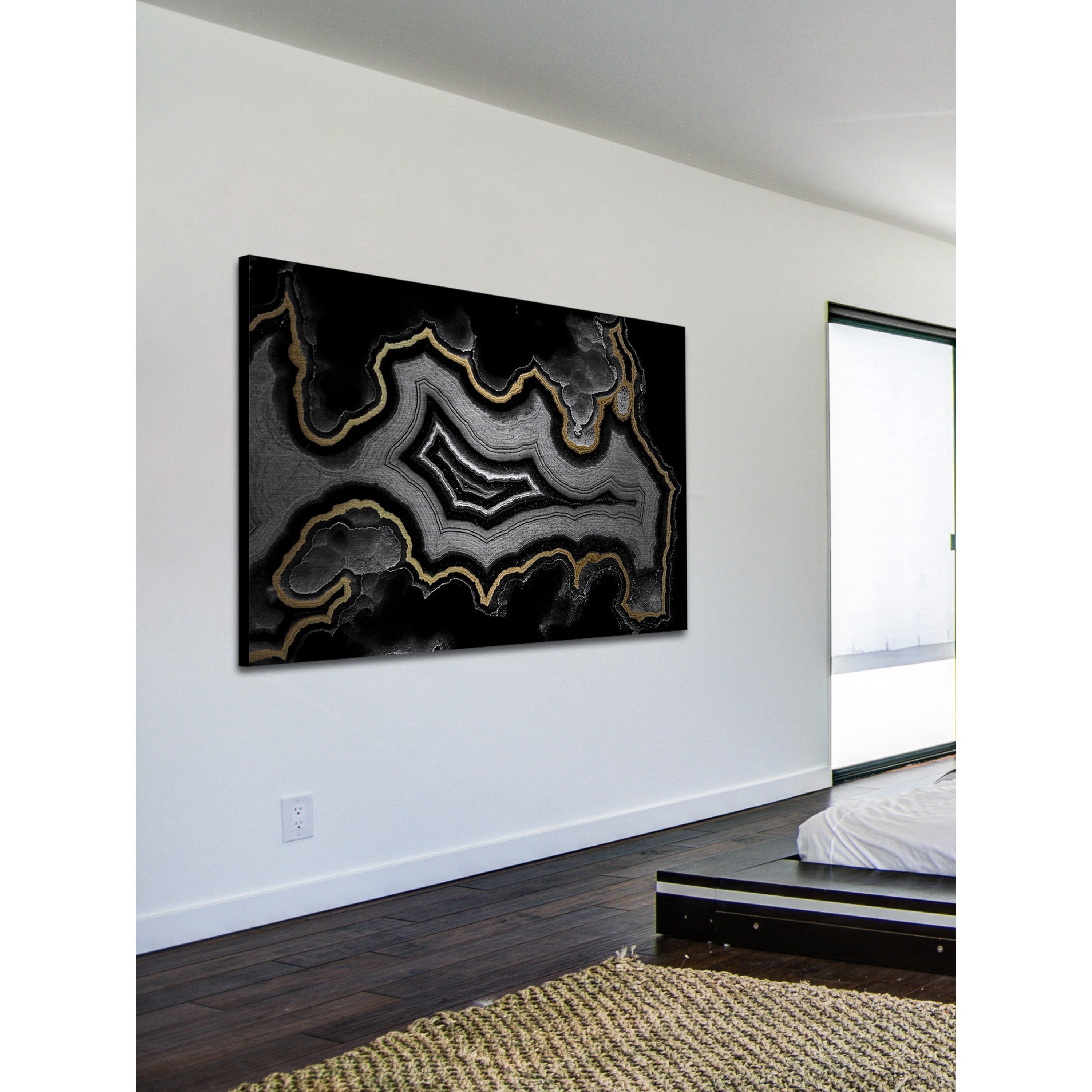Marmont Hill - "Pooled Layers" Painting Print on Brushed Aluminum