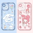 thumbnail image 2 of Kuromi-funda suave MyMelody Cinnamoroll para iPhone 14 Pro Max 13 12 Mini 11 Pro XR XS X 8 7 6 6S Plus SE 2020, funda mate de silicona Fivean unisex, 2 of 2