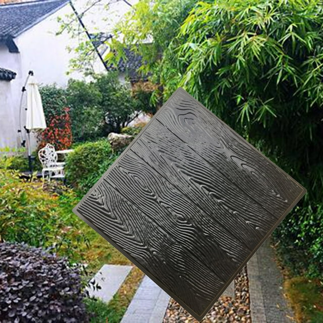serony Moule de Pavage Imitation Grain de Bois Pierres Décoratives DIY Pierre de Chemin Réutilisable pour Patio Extérieur Jardin