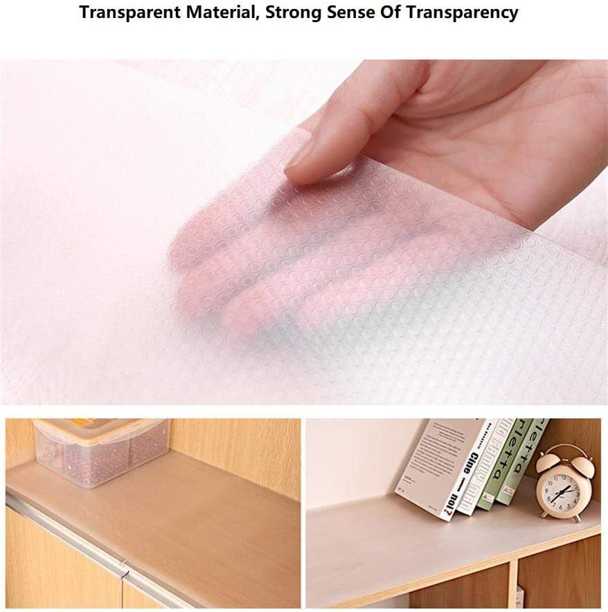 PABUSIOR Shelf Liners 11 inch Wide - Clear Easy to Cut Drawer  Liners,(Pre-Cut Size 11 x 360 Inch), Strong Grip, EVA Waterproof Kitchen  Cabinet Liner