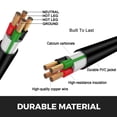 thumbnail image 3 of VEVOR 30A 20ft Generator Extension Cord with Twist Lock Connector,Black, 3 of 9