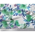 thumbnail image 3 of Soimoi polyester Crepe Fabric Flower & Leaves Watercolor Print Fabric by Yard 42 Inch Wide, 3 of 3